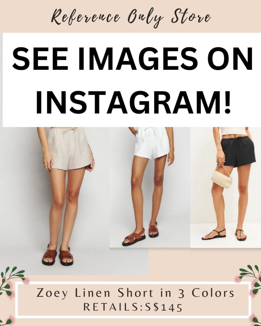 Ref Zoey linen shorts in 3 colors