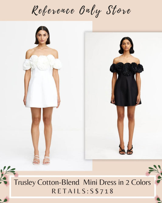 AJ Trusley cotton blend mini dress in 2 colors