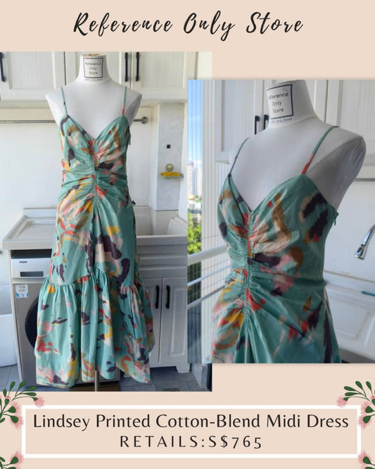 ALC Lindsey printed cotton blend midi dress