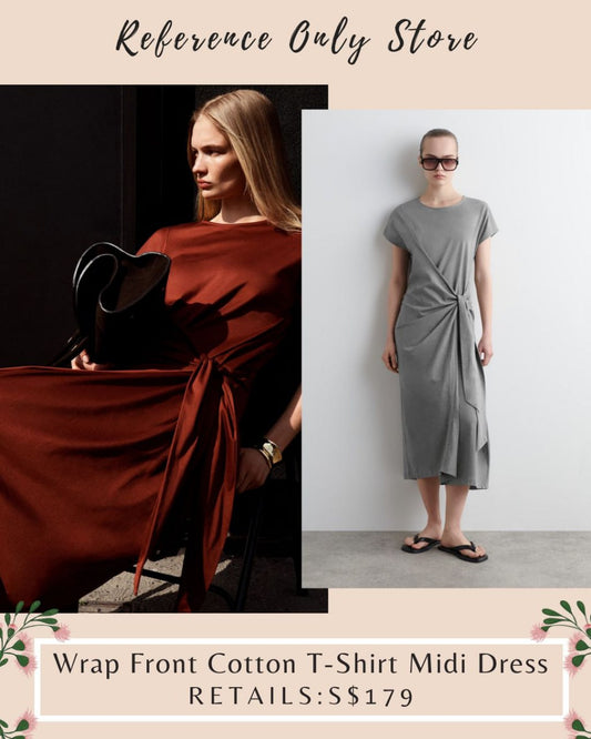 CO Wrap front t shirt midi dress