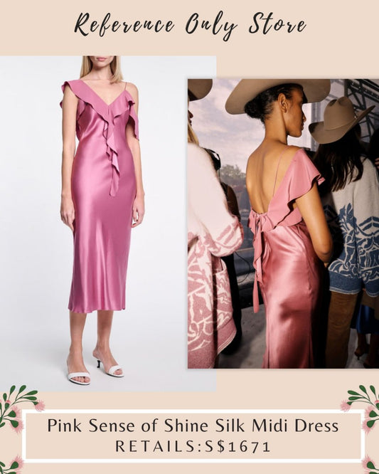 DS Pink sense of shine silk dress