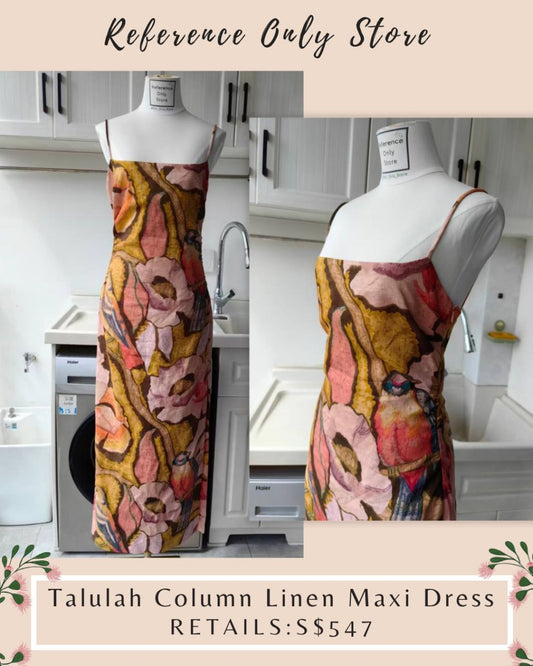 STL Talulah column linen maxi dress