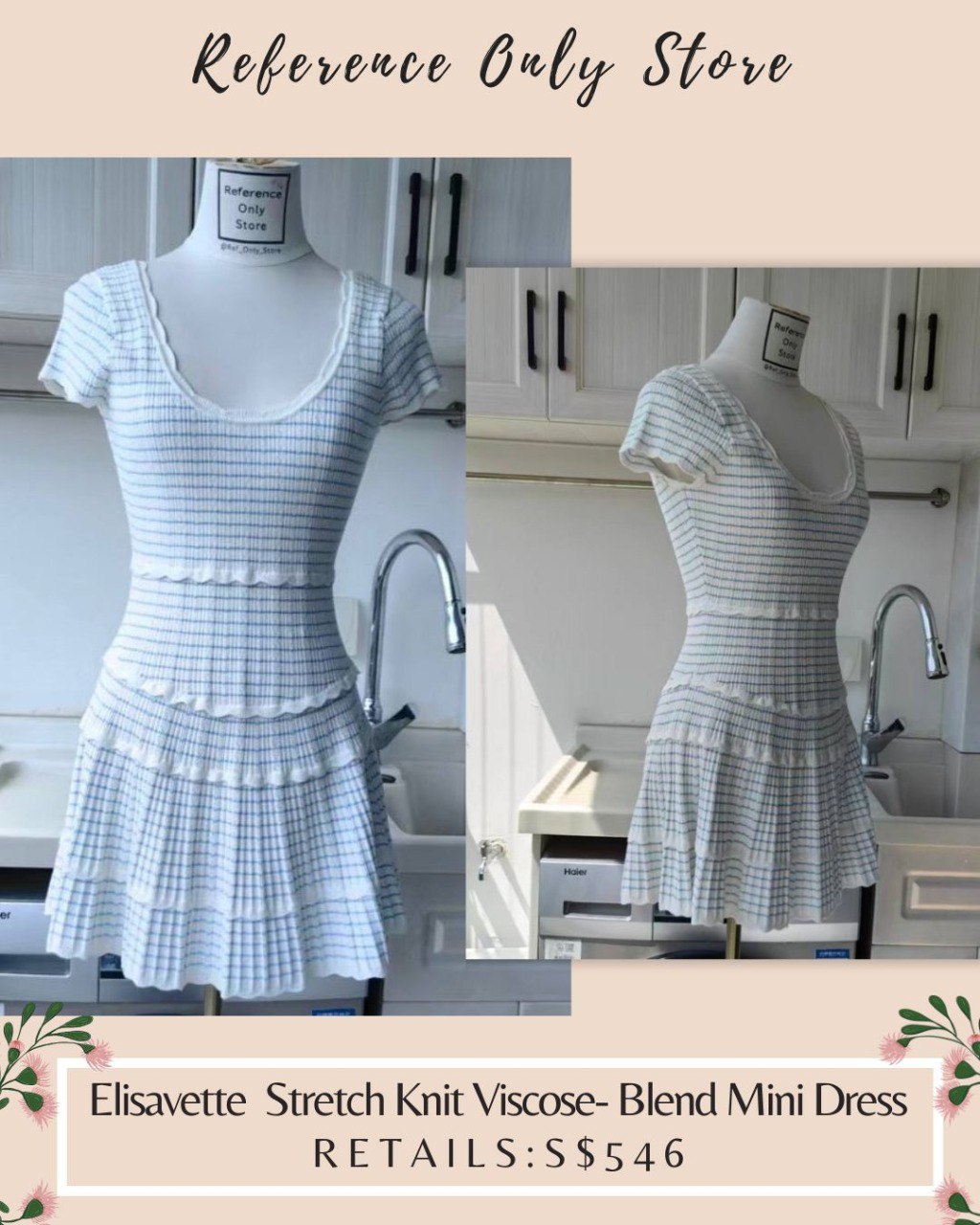 Preorder! LSF Elisavette stretch knit viscose blend mini dress