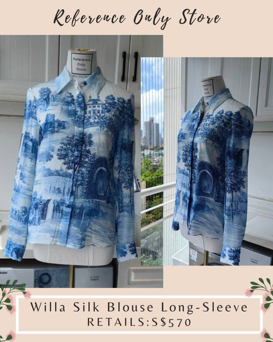 AO Willa silk blouse long sleeve top shirt
