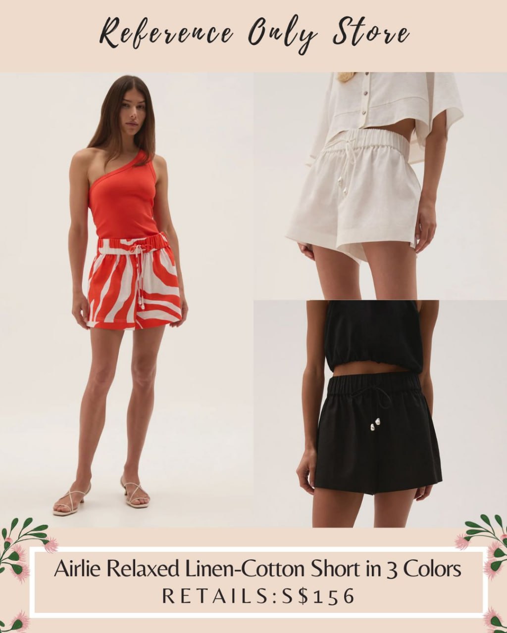 AJ Airlie relaxed linen cotton short in 3 colors