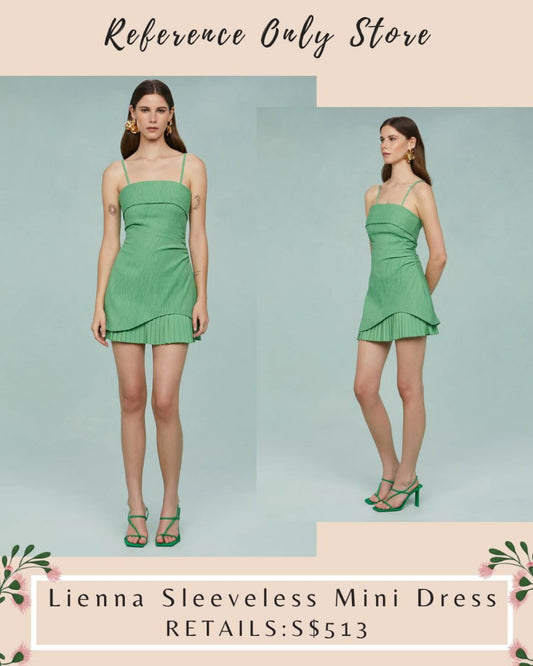 AMR Green linen mini dress