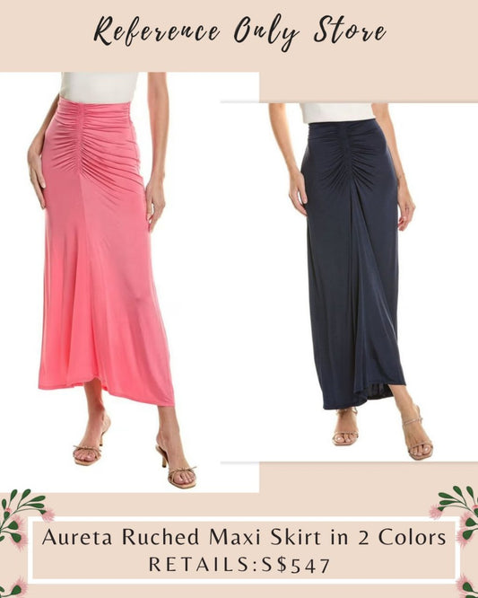 ALC Aureta ruched midi maxi skirt in 2 colors