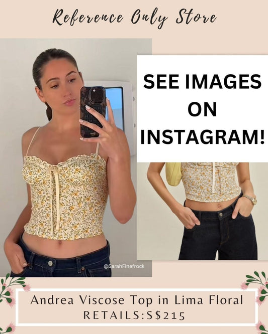 Ref Andrea viscose top in yellow floral