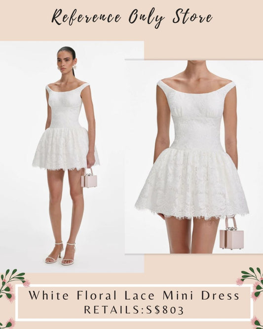 SP White Floral Lace Mini dress