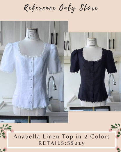 Ref Anabella linen top in 2 colors