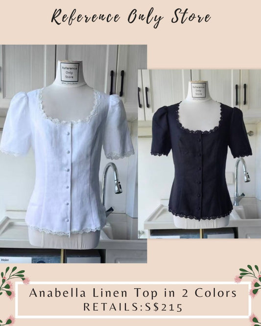 Ref Anabella linen top in 2 colors