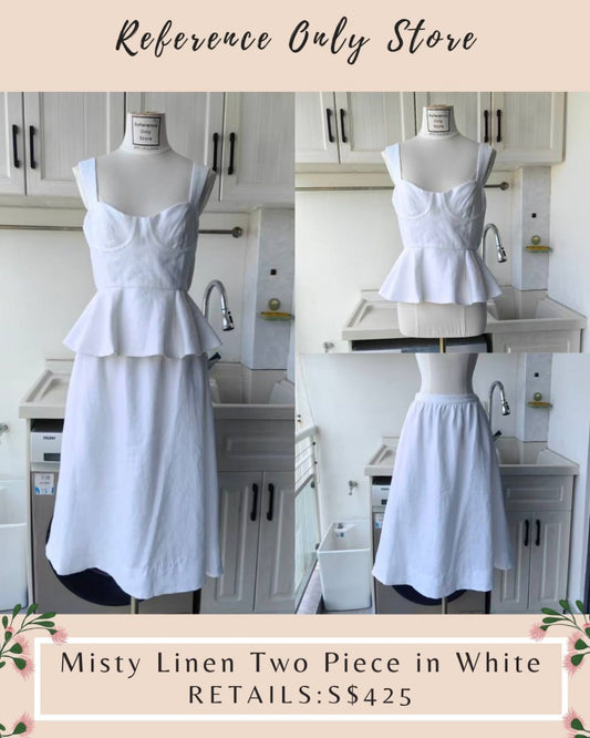 Ref Misty linen two piece in white
