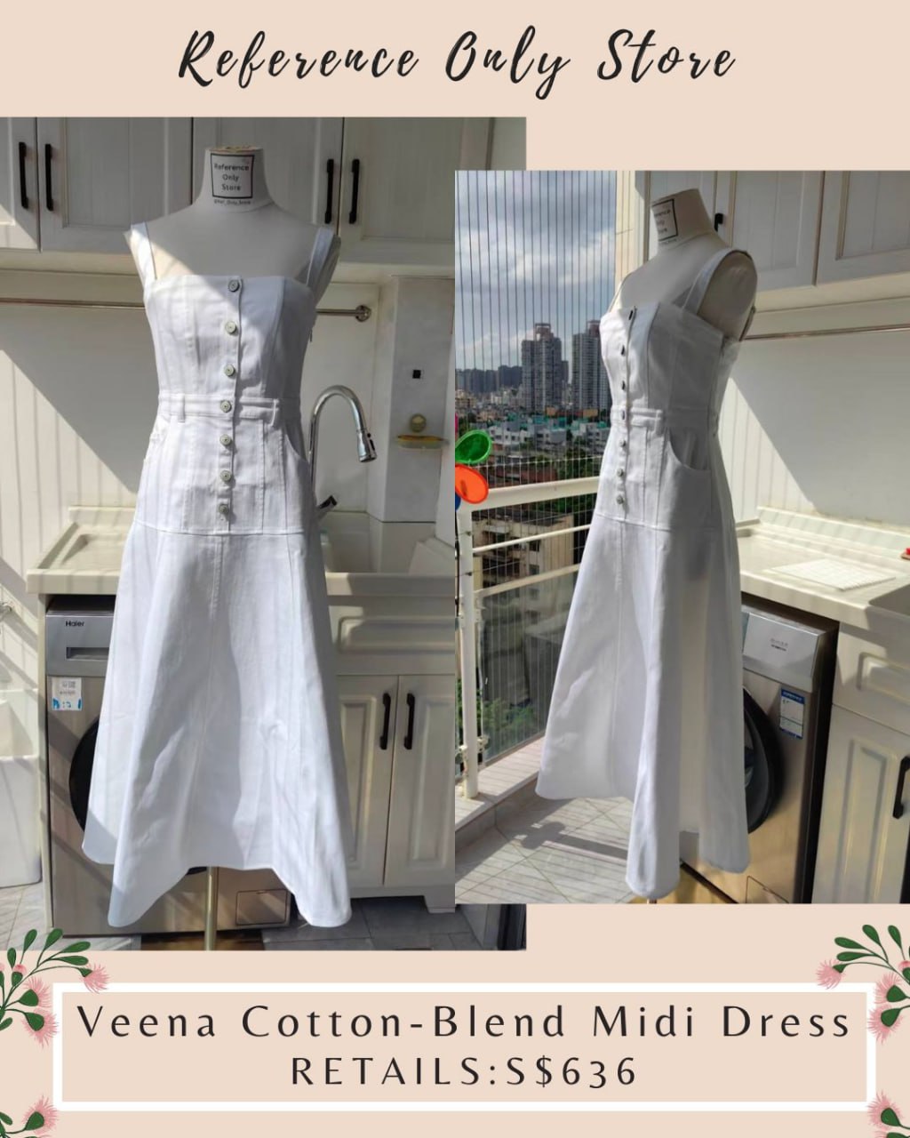 CAS Veena cotton blend midi dress