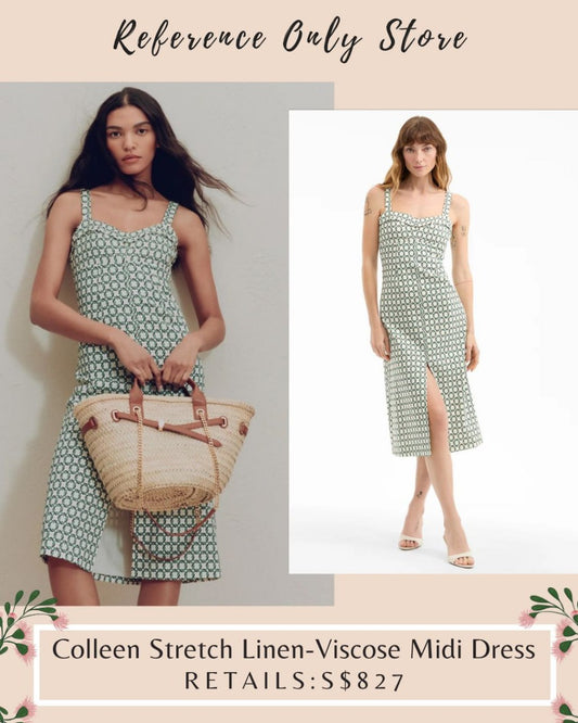 VB Colleen stretch linen viscose midi dress