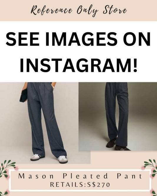 Ref mason pleated pant