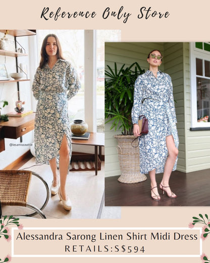 New color! AA Alessandra cotton sarong midi shirt dress