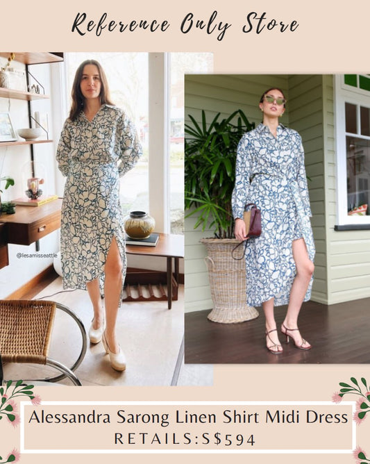 New color! AA Alessandra cotton sarong midi shirt dress