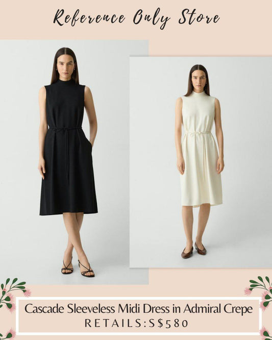 TH Cascade Sleeveless midi dress