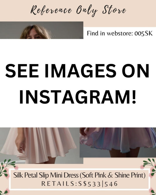 005SK Silk petal slip mini dress