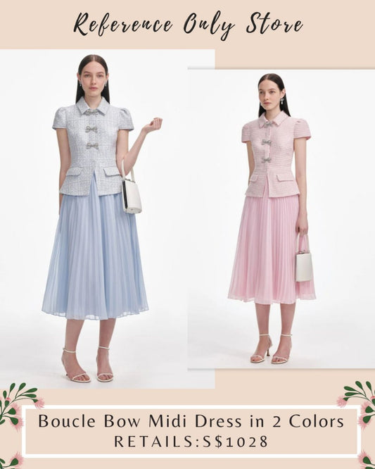 SP Boucle Bow midi dress in 2 colors