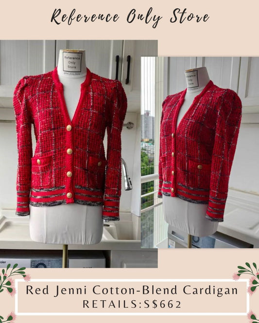 LG Red Jenni Cotton Blend Cardigan