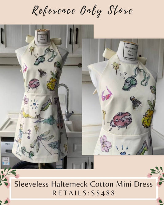 AM Sleeveless Halterneck Cotton mini dress