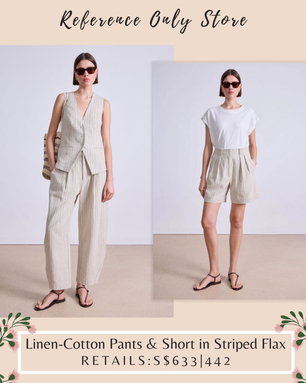 AA Linen vest , cotton pants & shorts