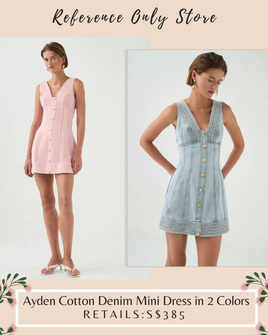 AJ Ayden cotton denim mini dress in 2 colors