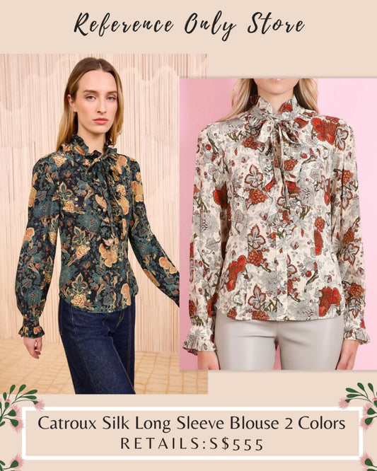 UJ Cattroux silk long sleeve blouse top