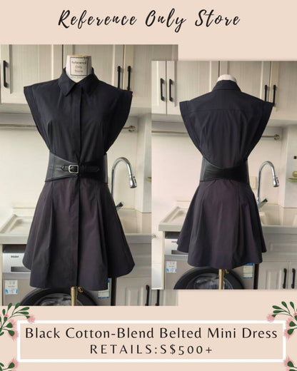 SK Mini Black cotton blend dress