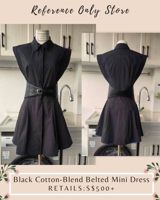 SK Mini Black cotton blend dress