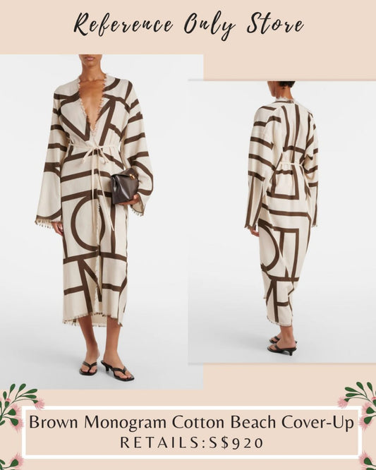 Tot Brown monogram cotton cover up