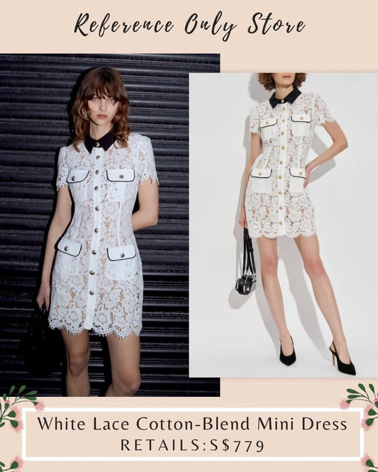 Special Price | SP White lace cotton blend mini dress