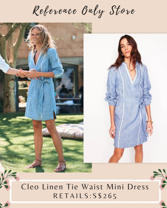 BD Cleo Linen tie waist mini dress