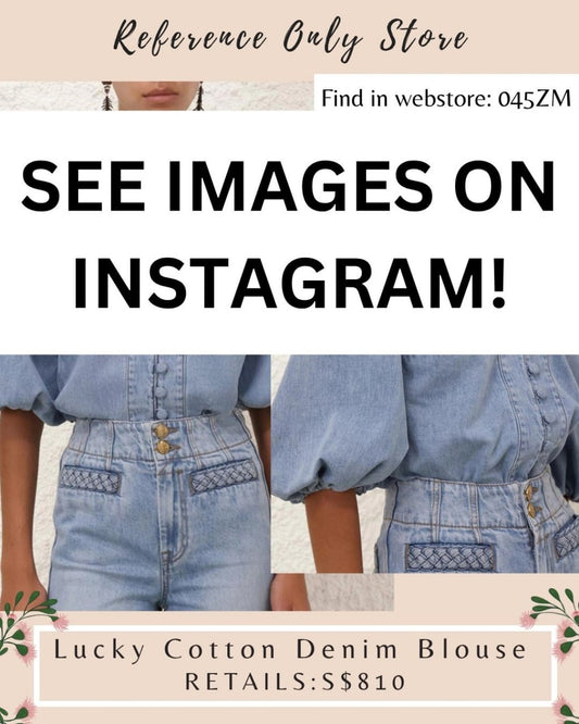 045ZM Lucky cotton denim blouse top