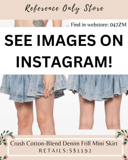 047ZM Denim frill mini skirt