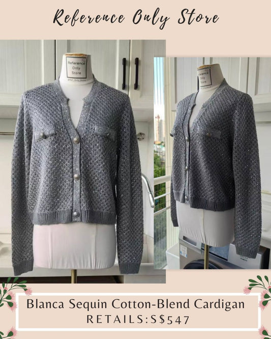 LG Blanca Sequin Cotton Blend cardigan