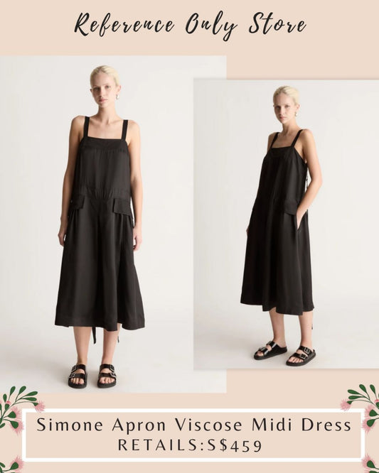 LM Simone Apron viscose midi dress
