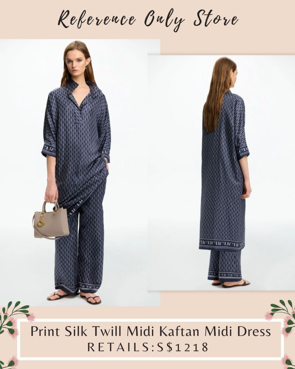 CH Silk Twill midi kaftan midi dress | pants
