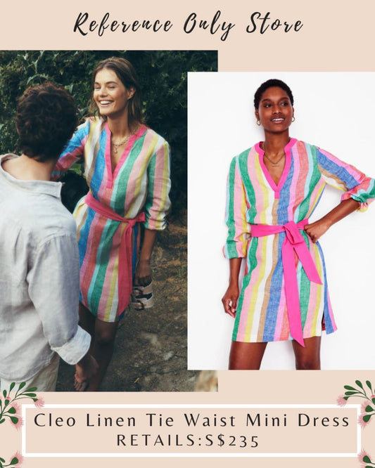 BD Cleo linen tie waist mini dress