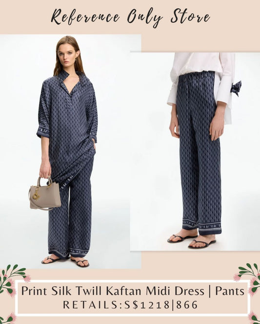 CH Silk Twill midi kaftan midi dress | pants
