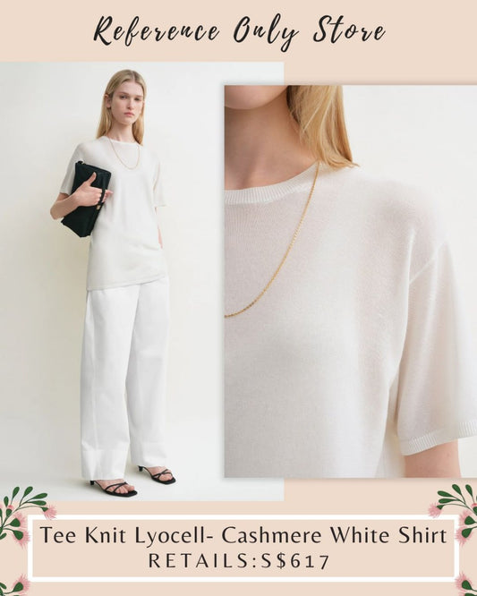 Tot Tee knit lyocell - cashmere white shirt