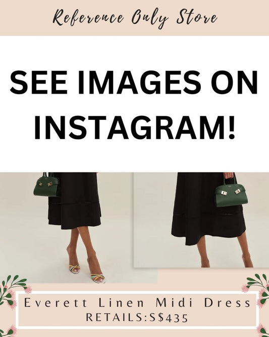 Ref Everett linen midi dress in black