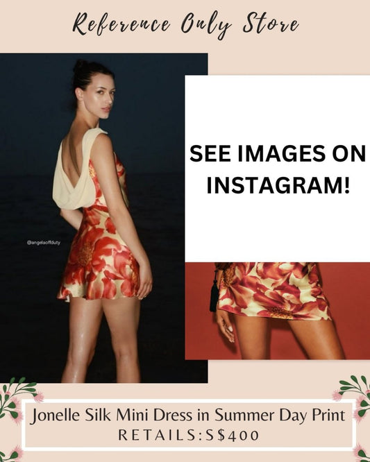 Ref Jonelle silk mini dress in floral red