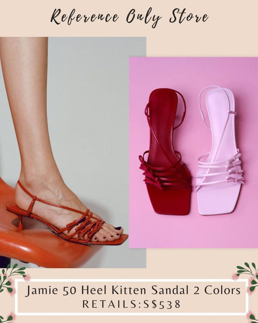 SA Jamie 50 heel kitten sandal 2 colors