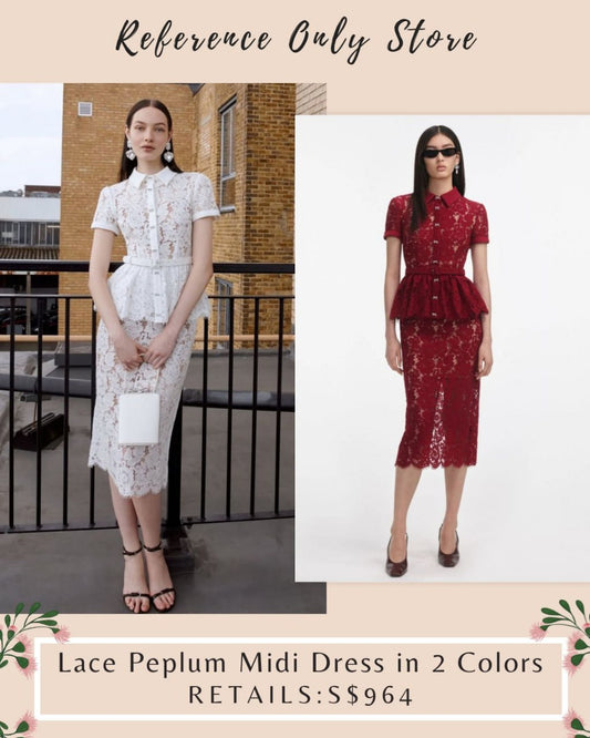 SP Lace peplum midi drss in 2 colors