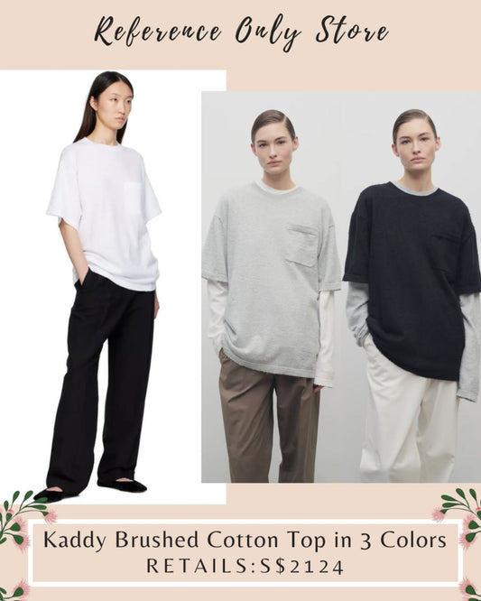 TR Kaddy Brushed cotton tee top in 3 colors