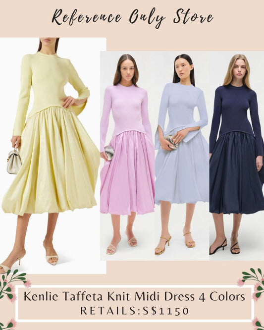 SK Kelie taffeta knit midi dress