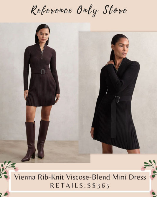 RS Knit vienna rib viscose blend dress