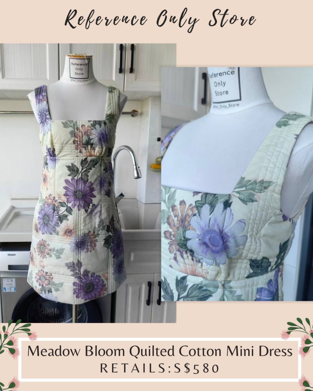 AM Meadow Bloom Quilted cotton mini dress